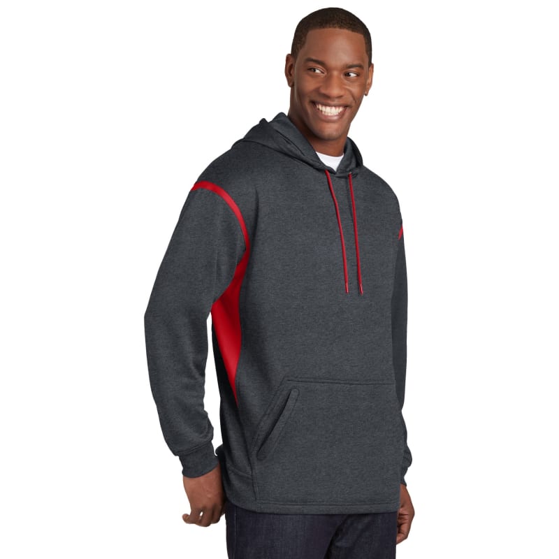 Sport-Tek Tech Fleece Colorblock Hooded Sweatshirt. 35