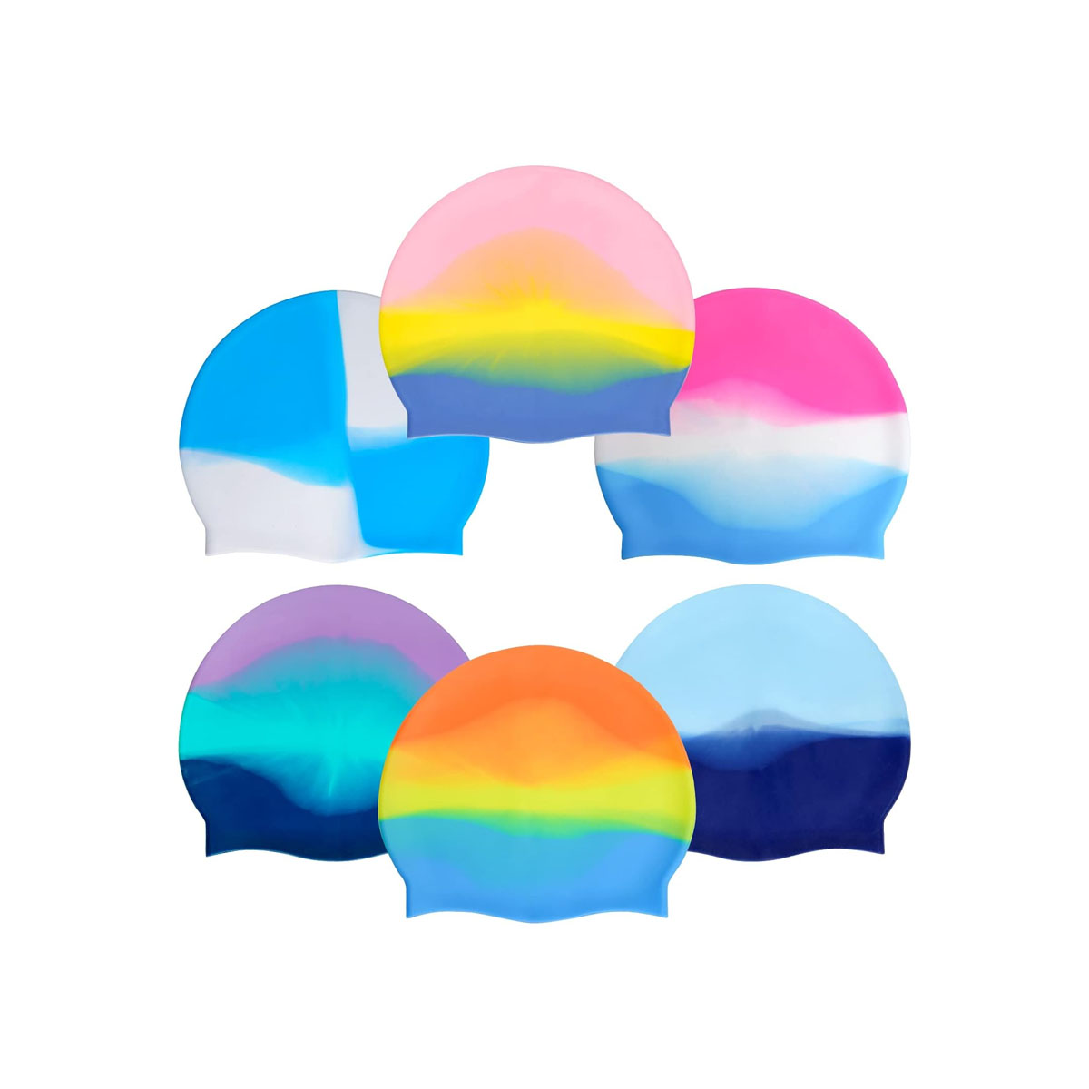 Kids Cute Pattern Silicone Swim Caps 6