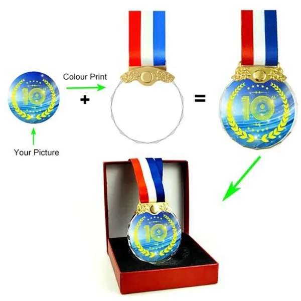 Personalized Glass Award Medal 8