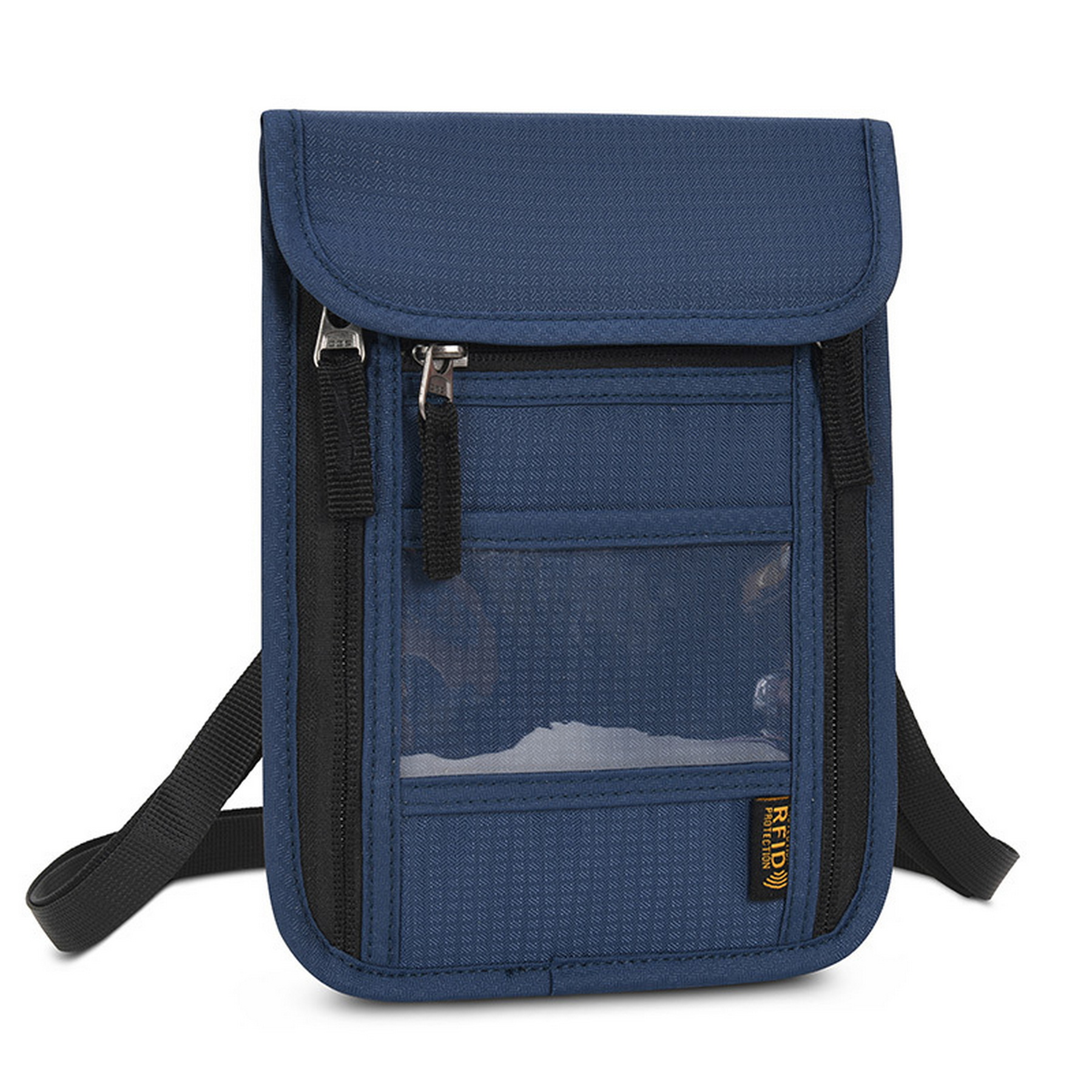 RFID Passport Document Travel Neck Wallet 6