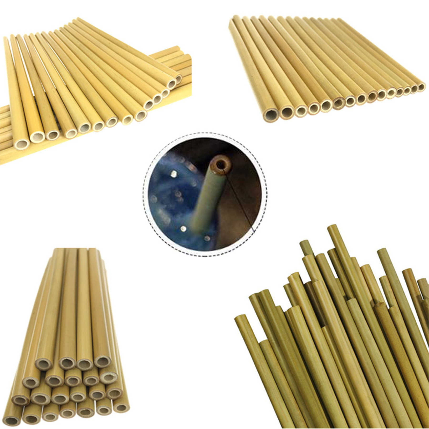 8'' Natural Bamboo Drinking Straws 1