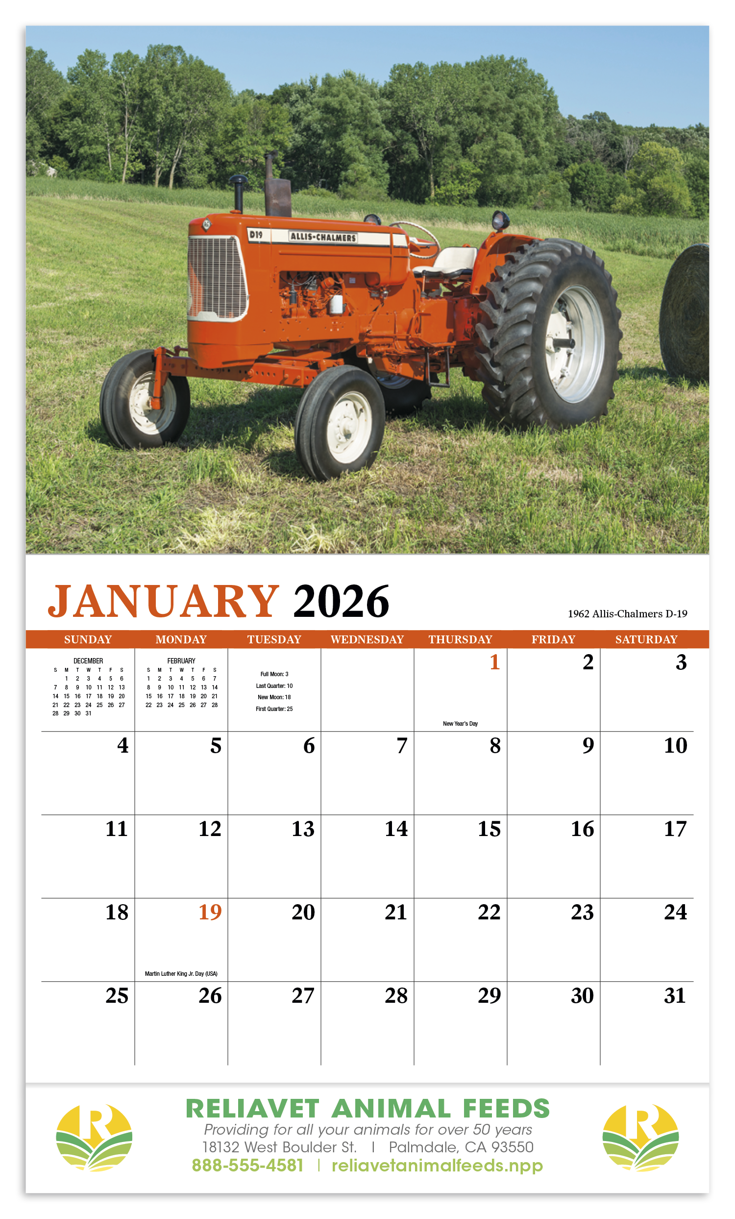 HotLine® Products Vintage Tractors Appointment Calendar - Stapled 31