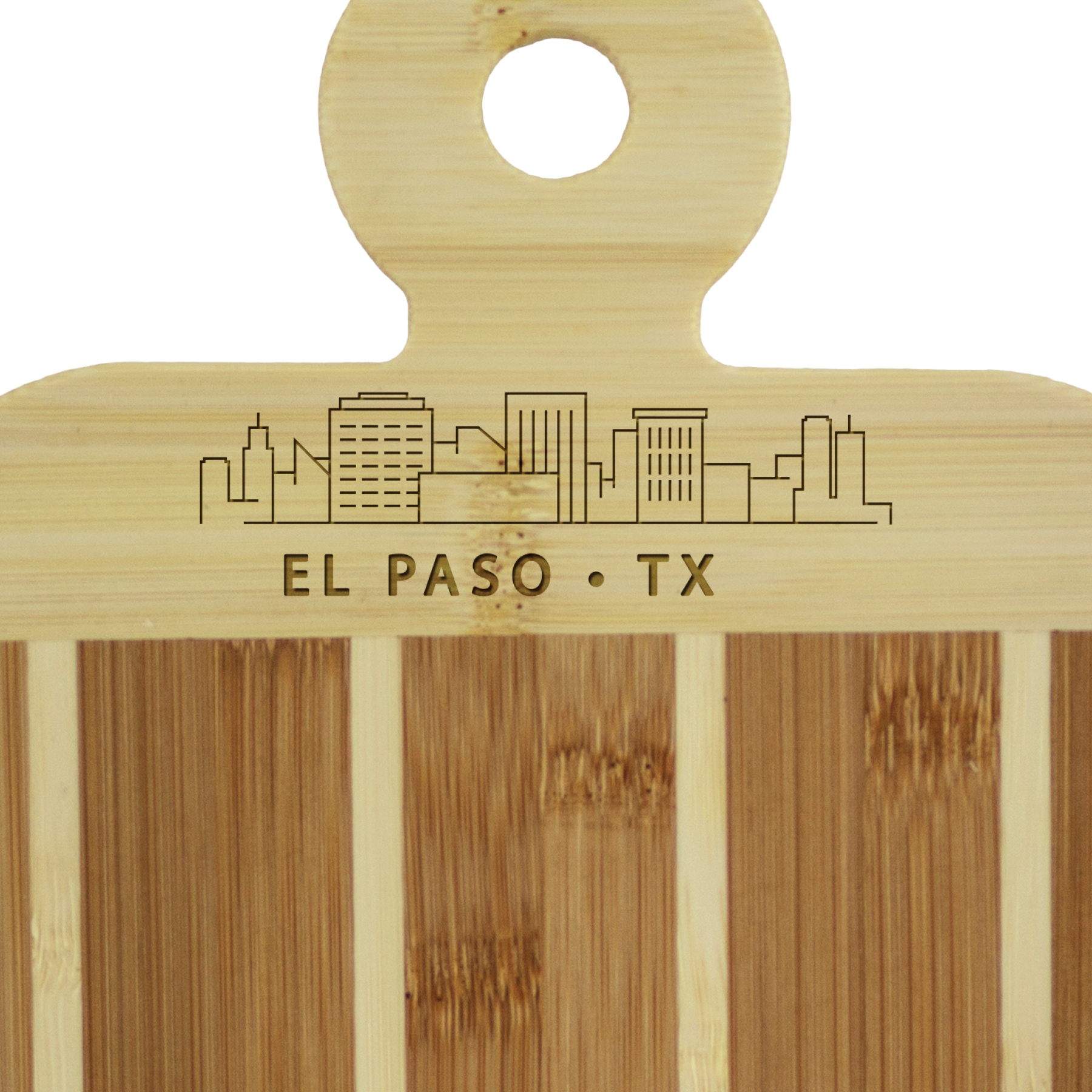 Striped Paddle City Skyline Board - El Paso 3