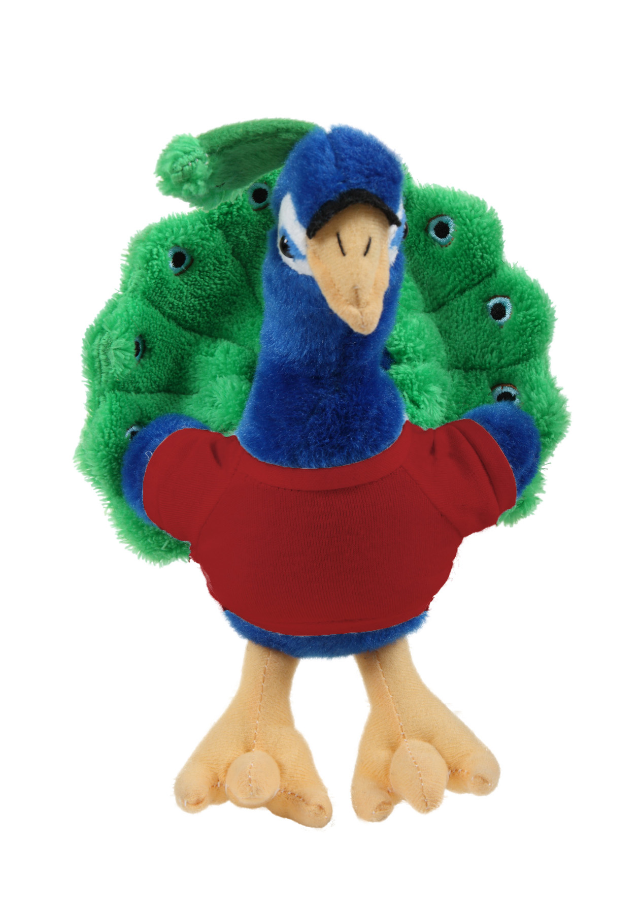 Soft Plush Sitting Peacock wearing a T-Shirt 8