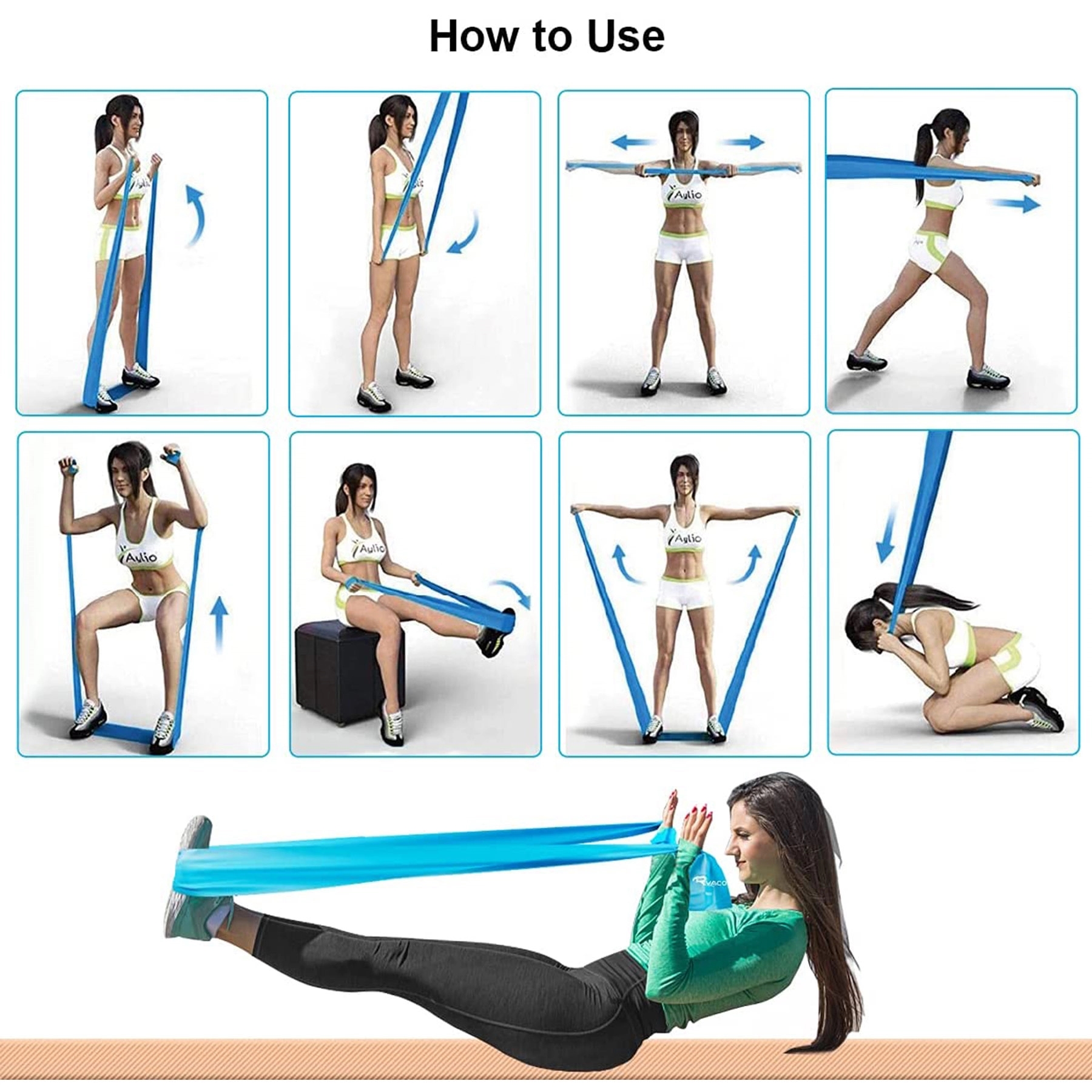 Yoga Long Resistance Exercise Bands 3