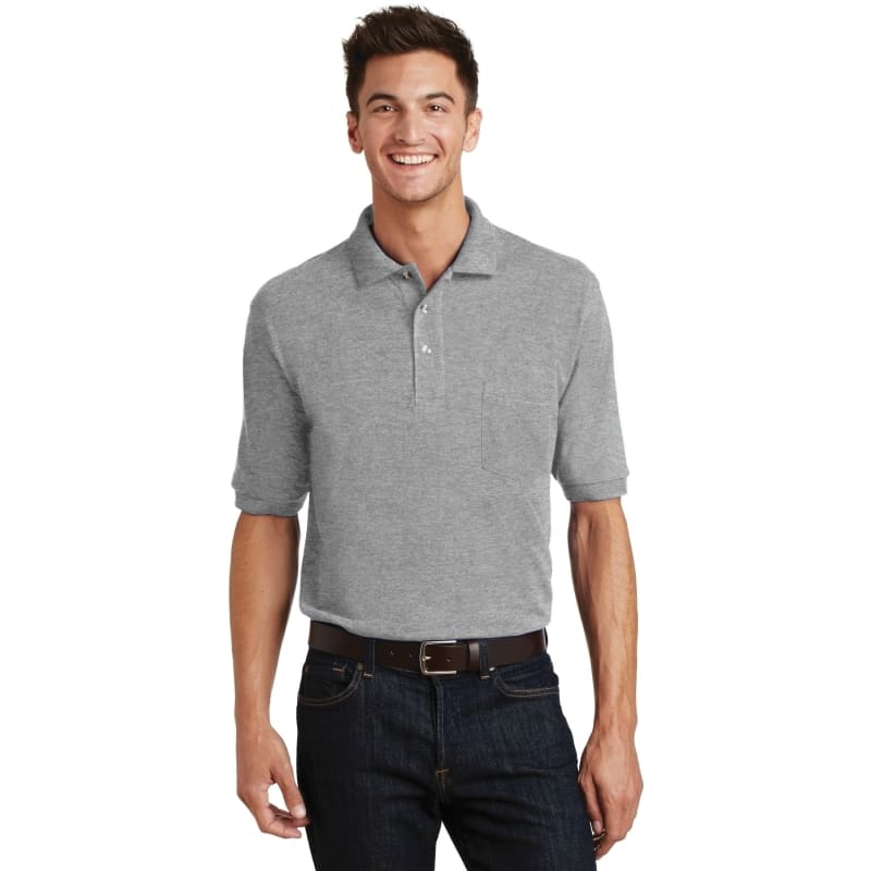 Port Authority Heavyweight Cotton Pique Polo With Pocket. 24