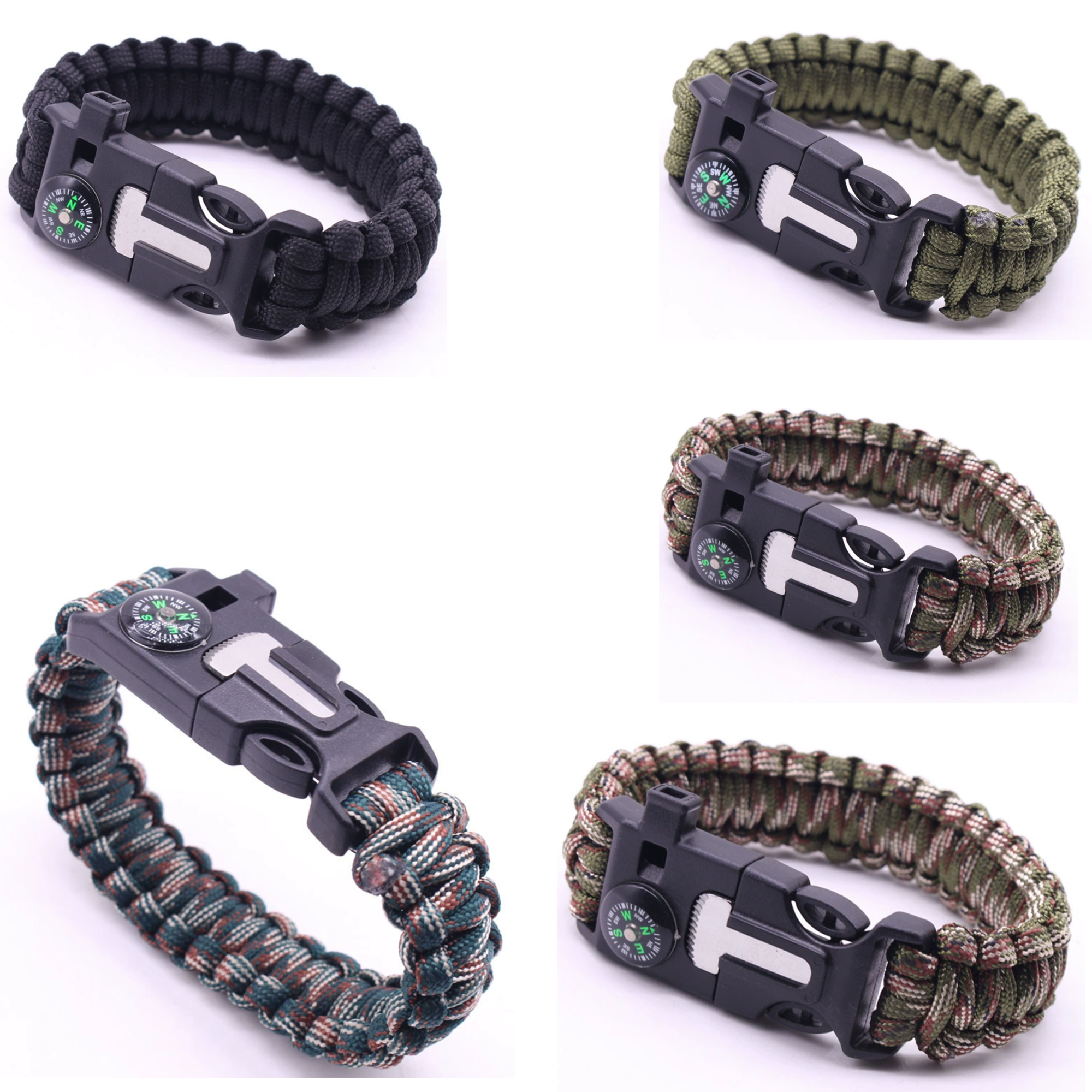 Survival Bracelet With Flint And Compass 2