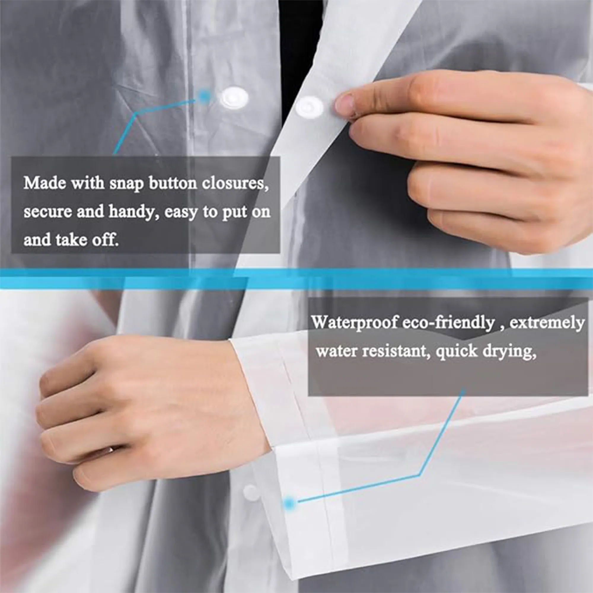 Unisex EVA Thickened Rain Poncho 3