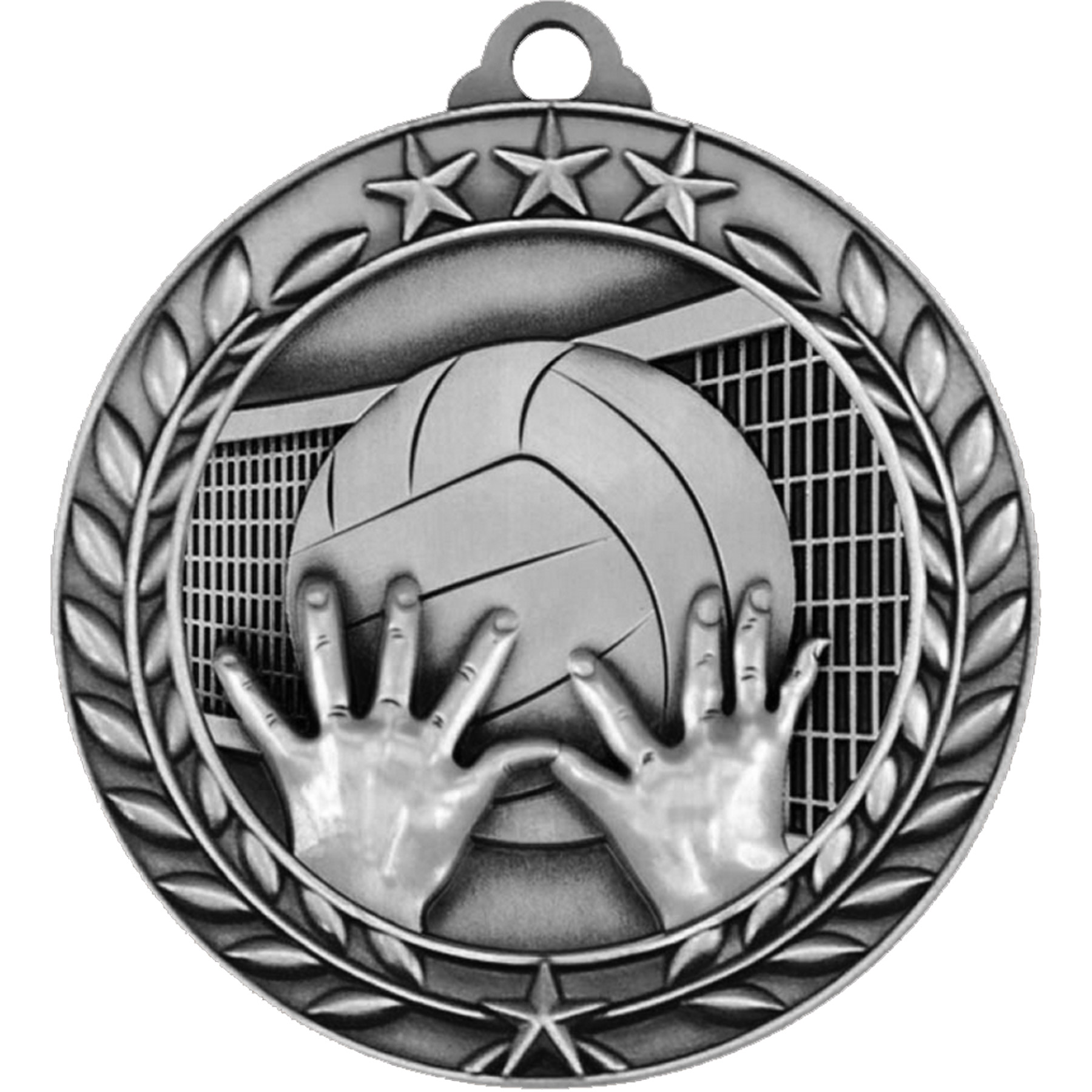 Stock Small Academic & Sports Laurel Medals: Volleyball 4
