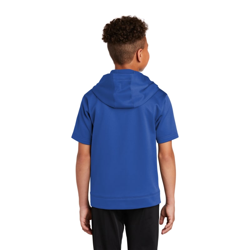 Sport-Tek Youth Sport-Wick Fleece Short Sleeve Hooded Pullover. 13