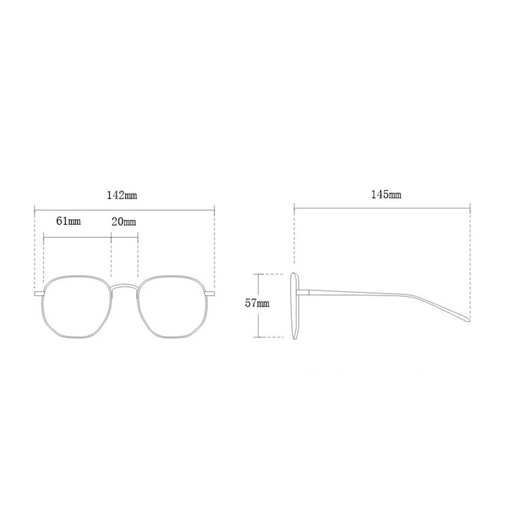 Polygonal retro tawney sunglasses