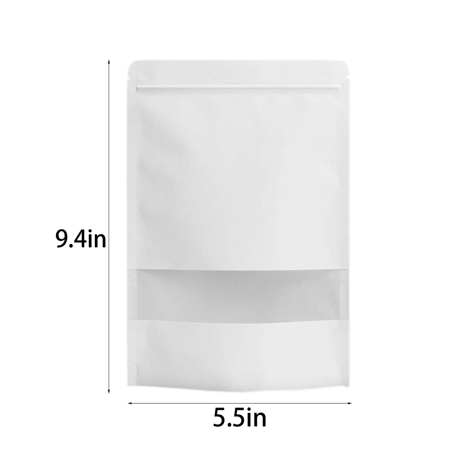Resealable Paper Food Storage Bag w/ Matte Window 6