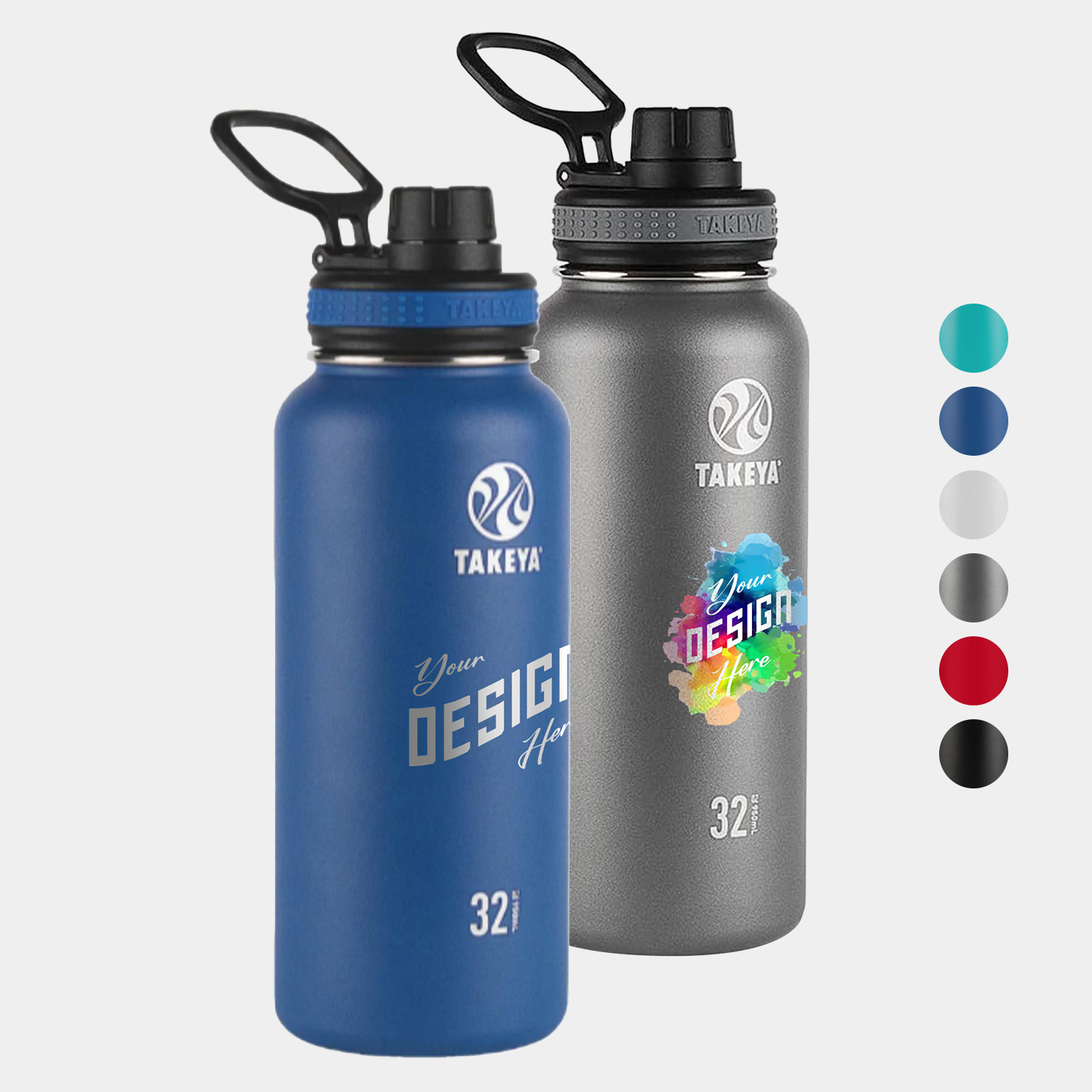 32 oz Takeya® Stainless Steel Insulated Originals Water Bottle w/ Spout Lid, custom water bottle with logo imprint 2