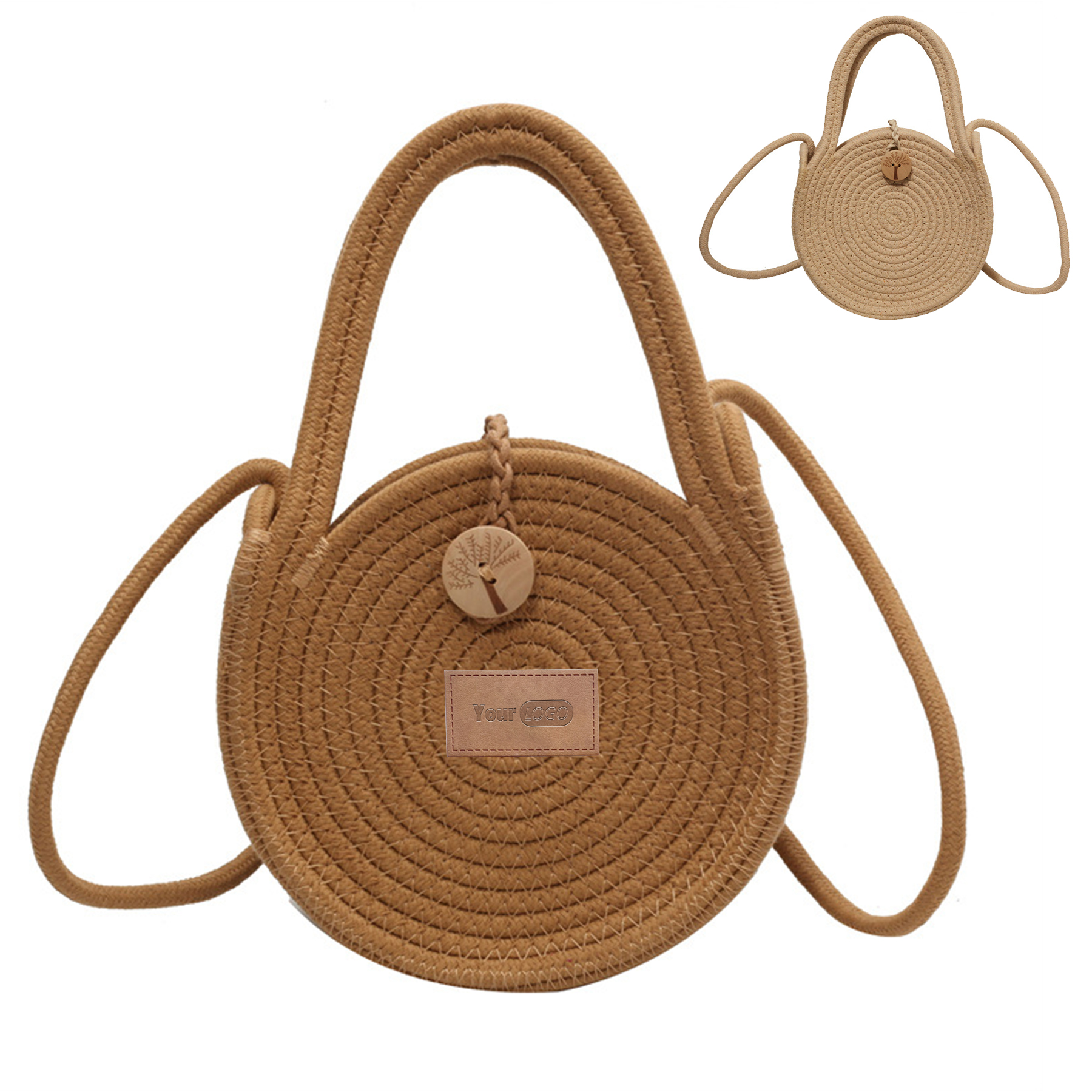 Straw Solid tote cross-body bag 1