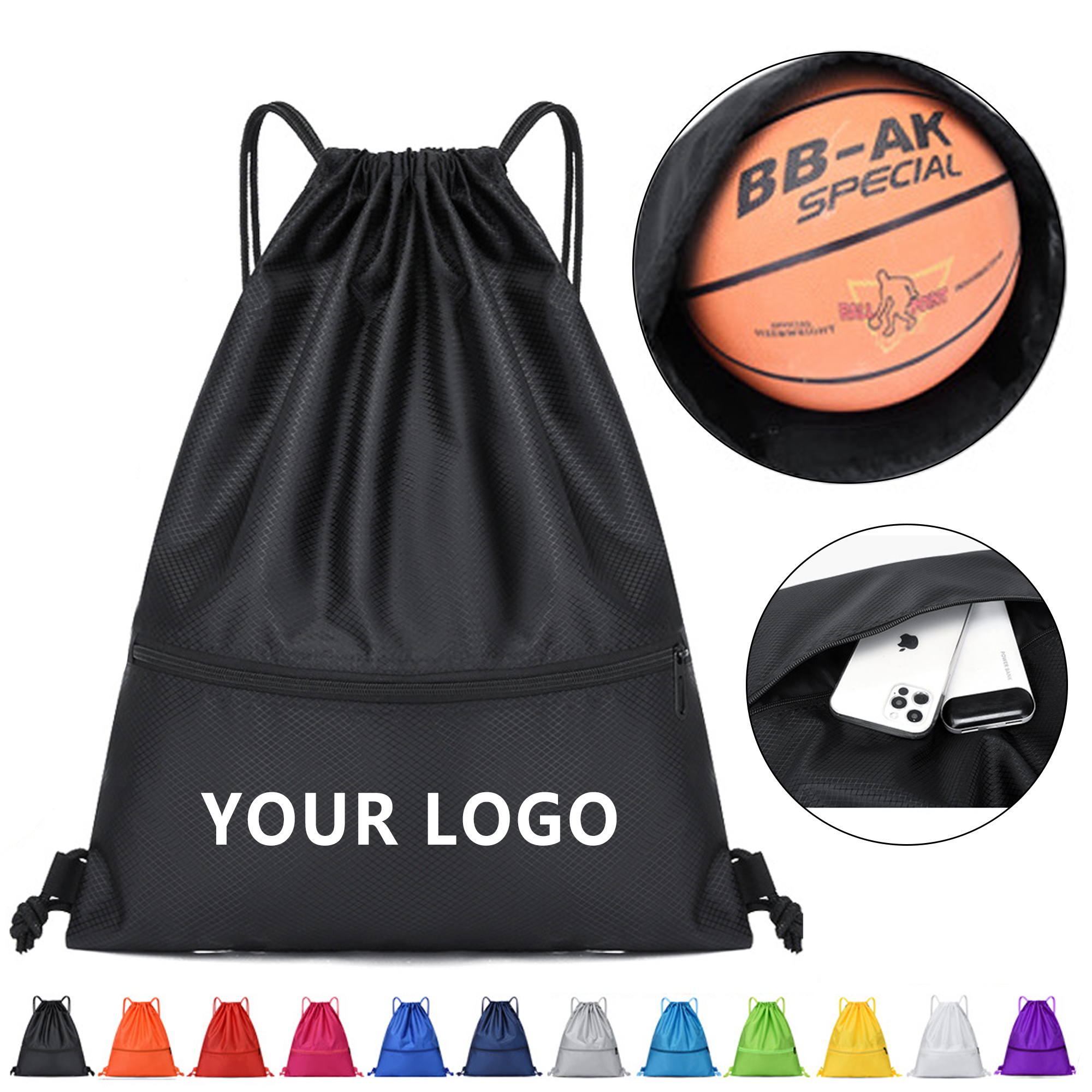 Large Sports Drawstring Backpack 2