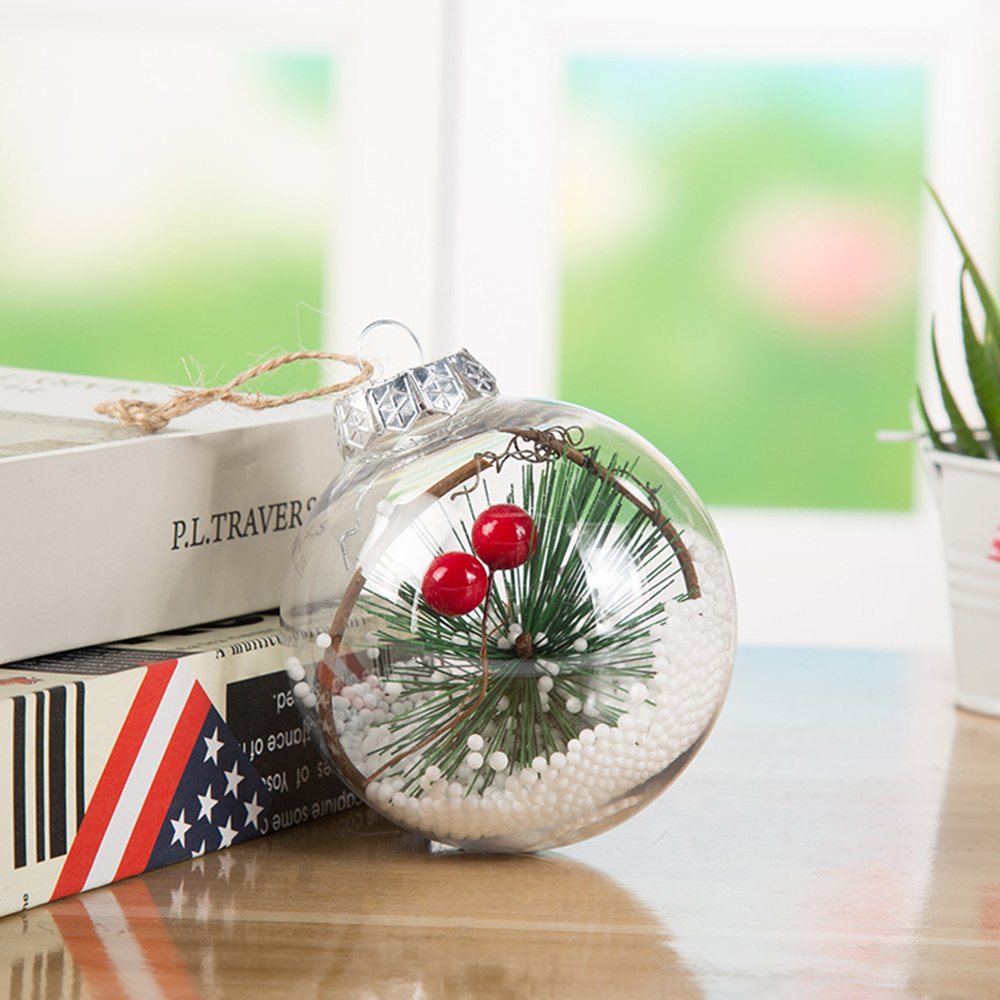 Christmas Tree 8cm Transparent Decorative Balls 13