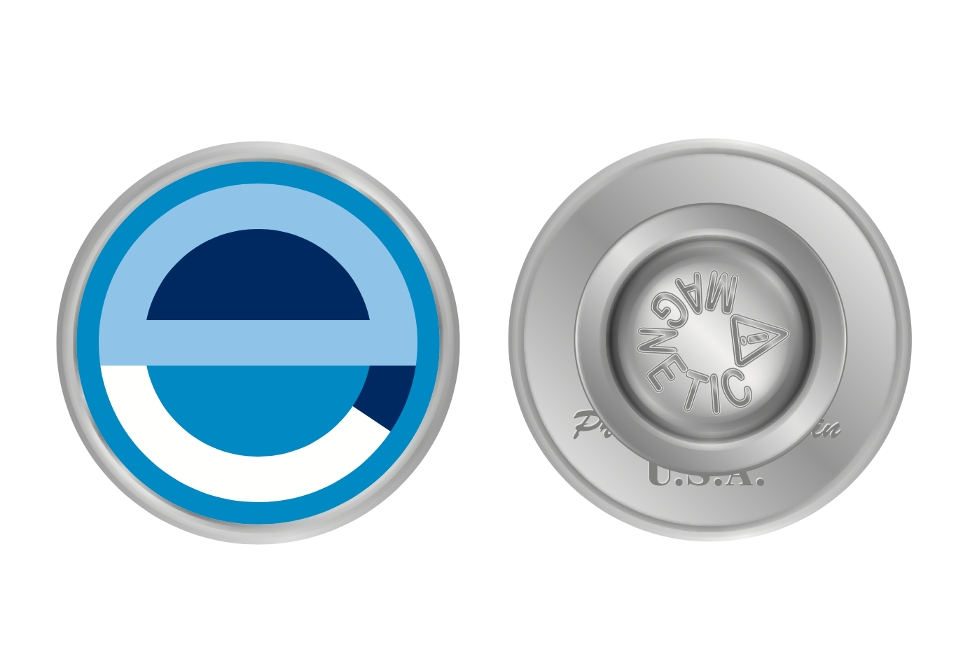 1" ROUND MAGNETIC LAPEL PIN 1