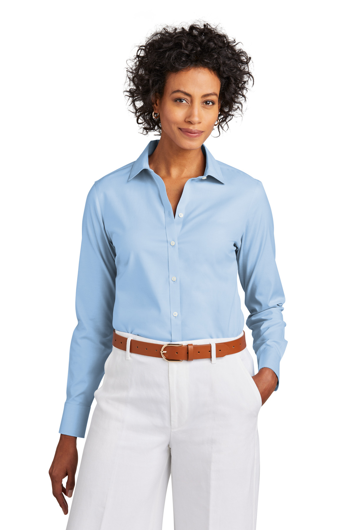 Brooks Brothers Women's Wrinkle-Free Stretch Pinpoint Shirt BB18001 14