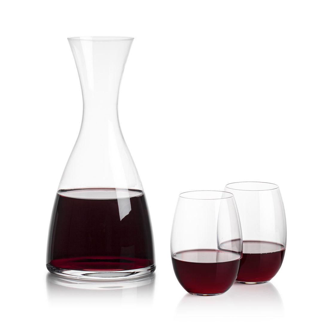 Barham Carafe & Carlita Stemless Wine 3