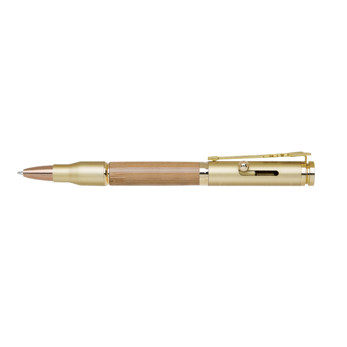 Upton Bolt Action Bamboo & Brass Pen 3