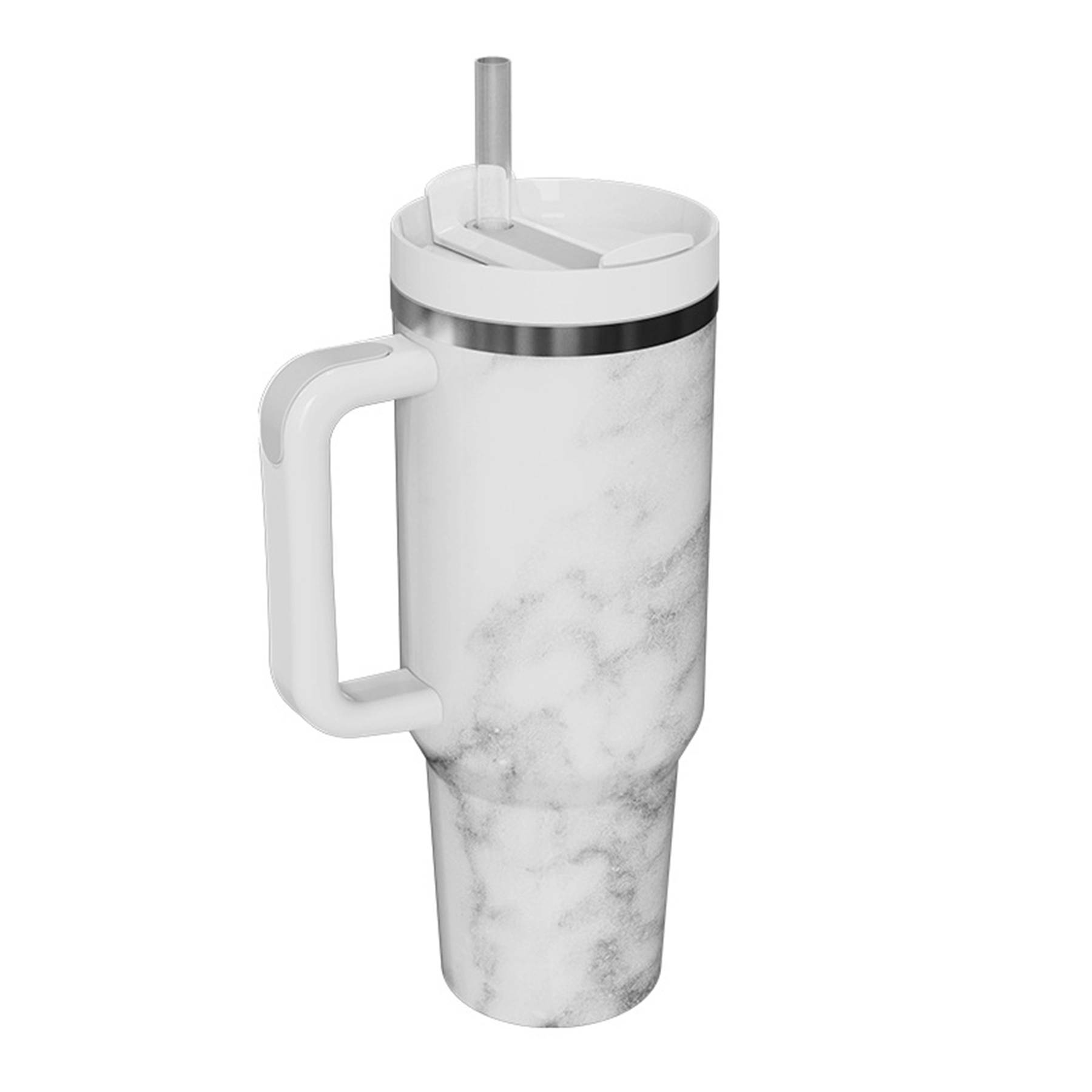 40 Oz. Stainless Steel Tumbler with Handle & Straw 17