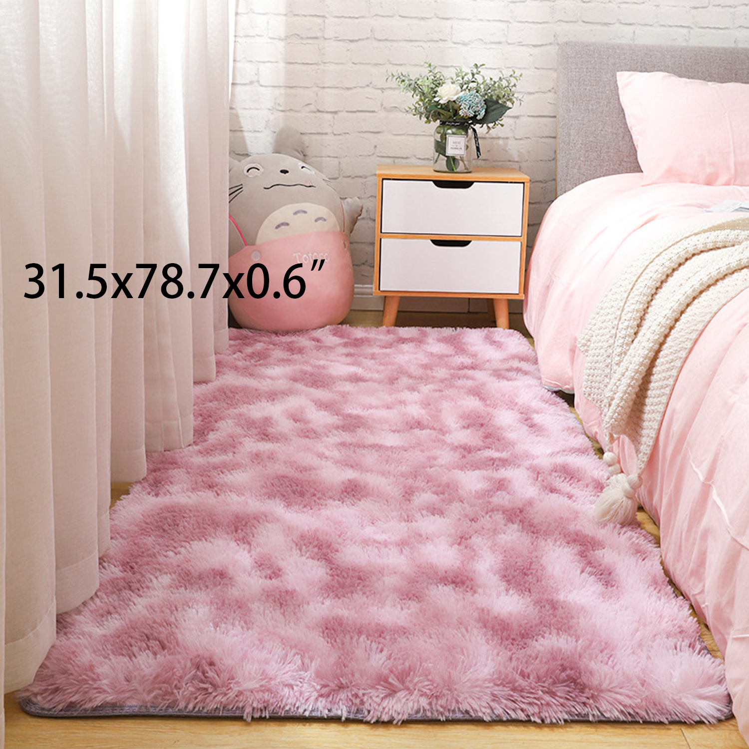Warm Surface Soft Feel Tie-Dyed Rug 5