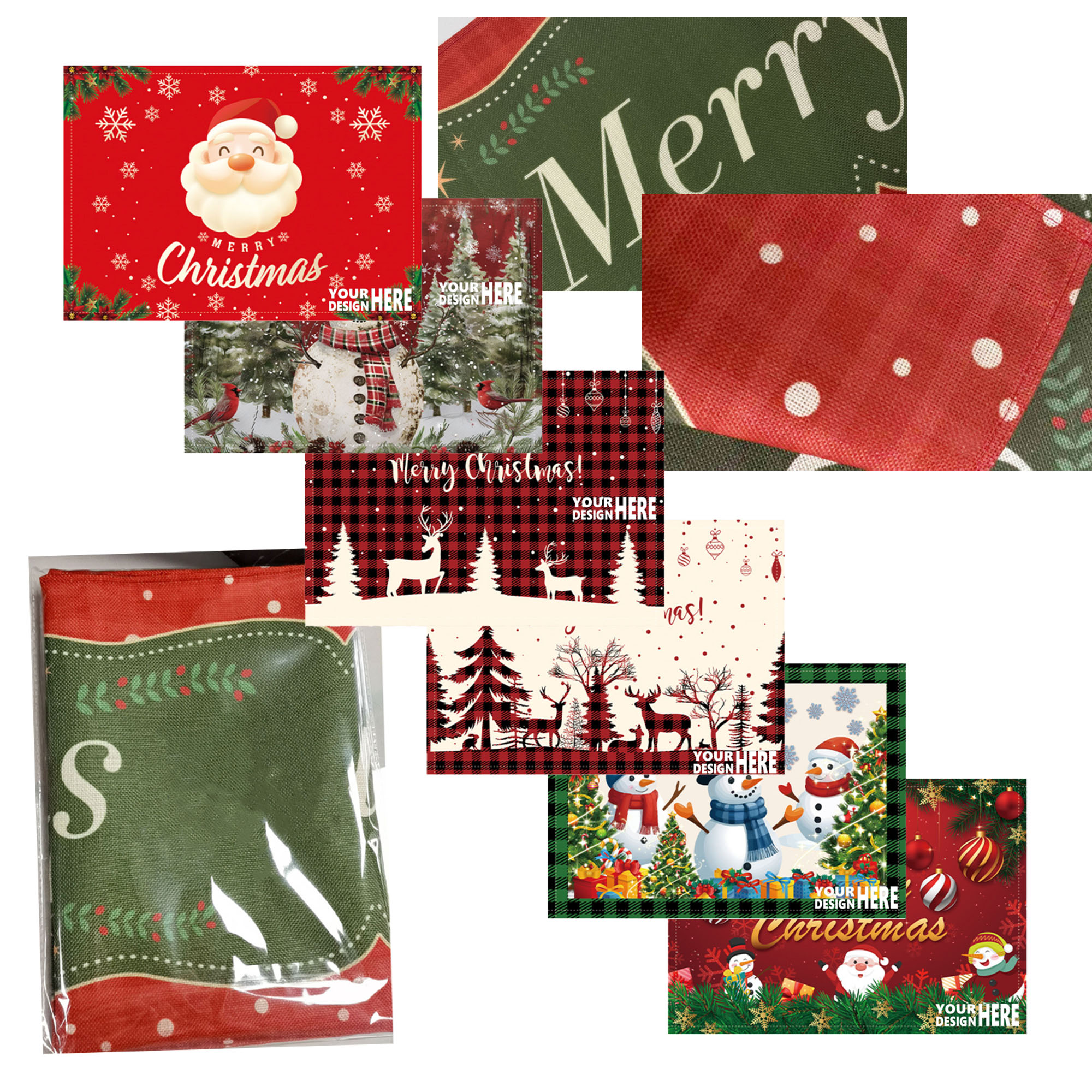 MOQ100 Christmas Holiday Decoration Placemat 2