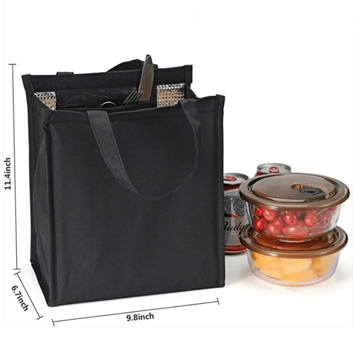 Insulated Lunch Bag Box Container Reusable Leakproof Tote 6