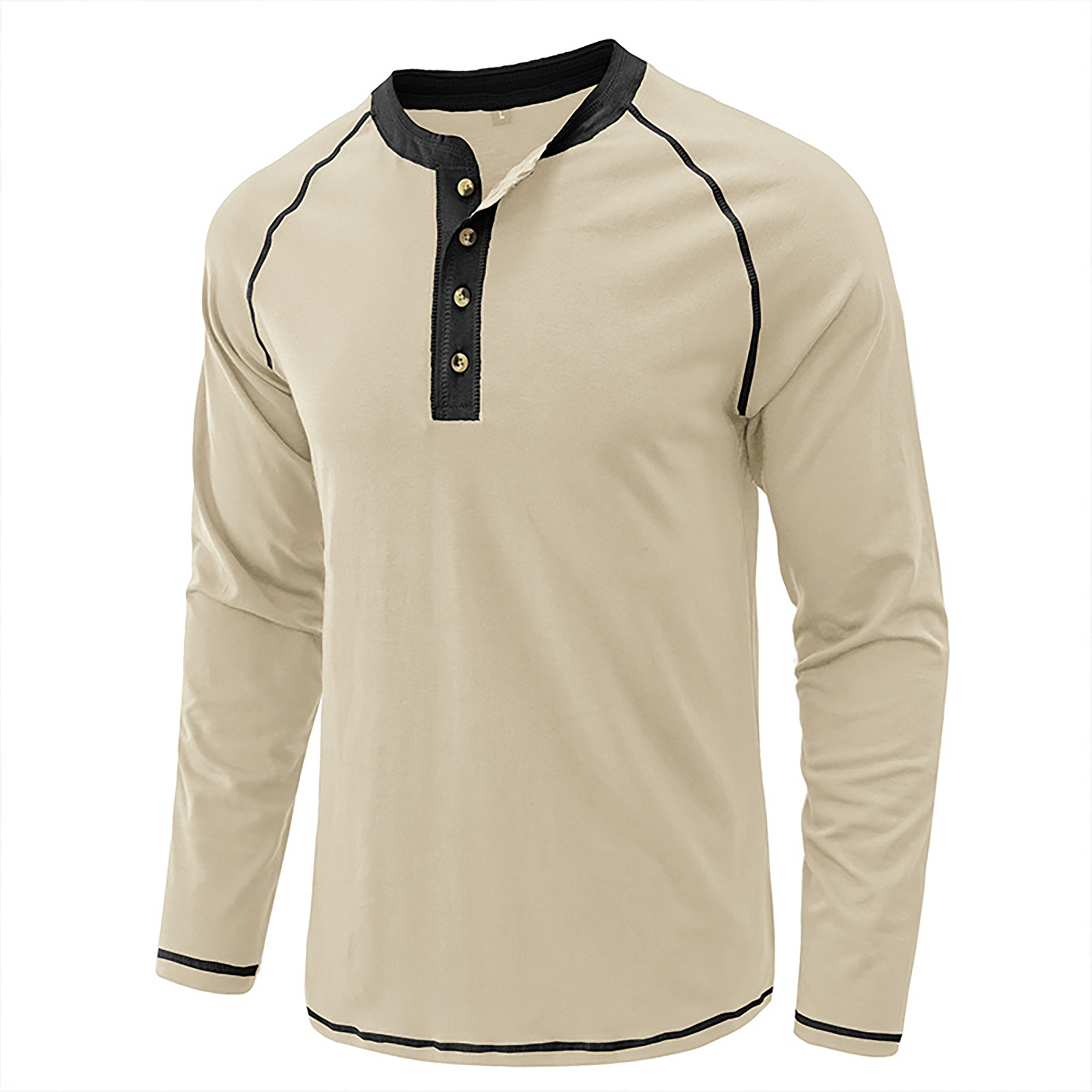 Men's Long Sleeve Henley Shirt 15