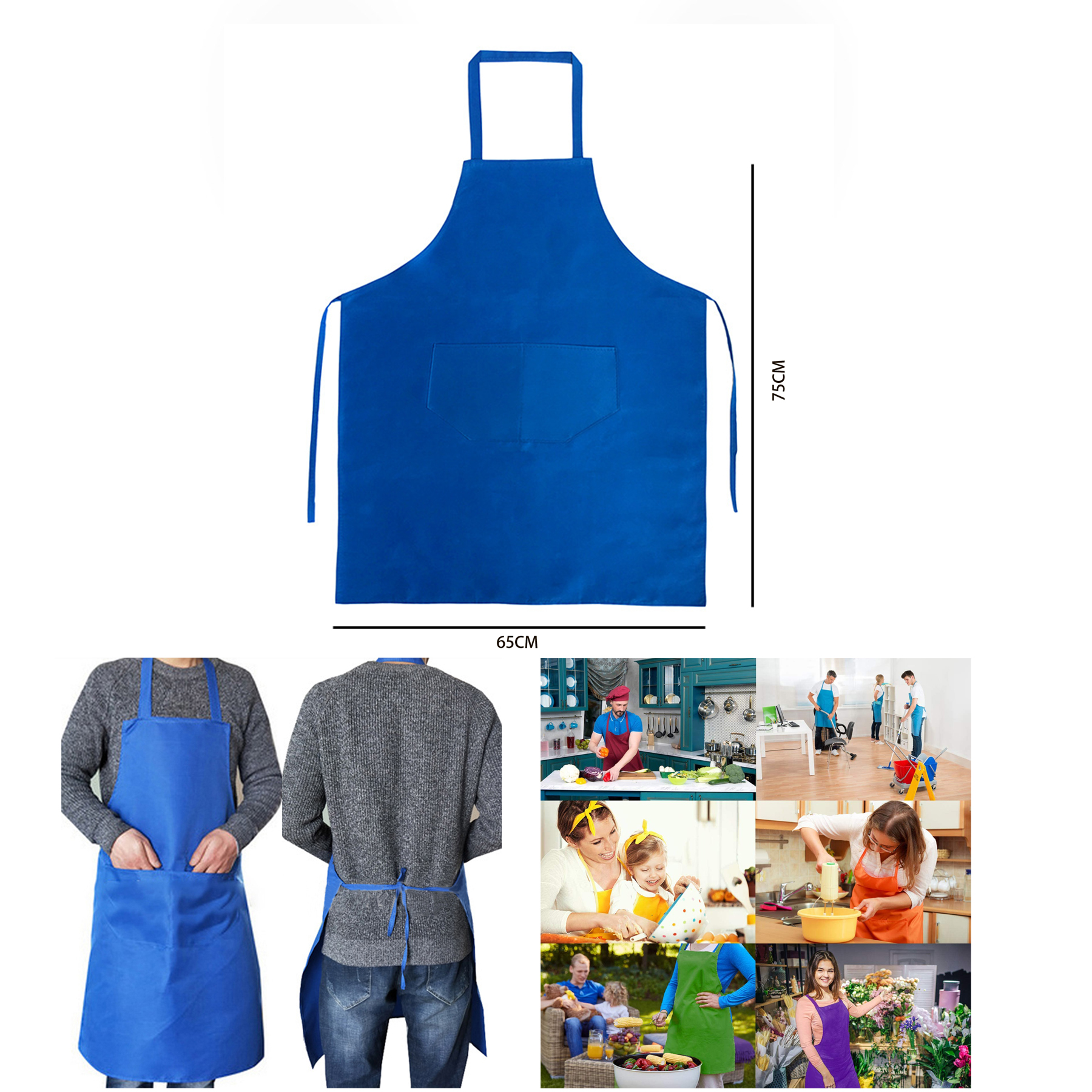Bib Apron With2 Roomy Pockets 2