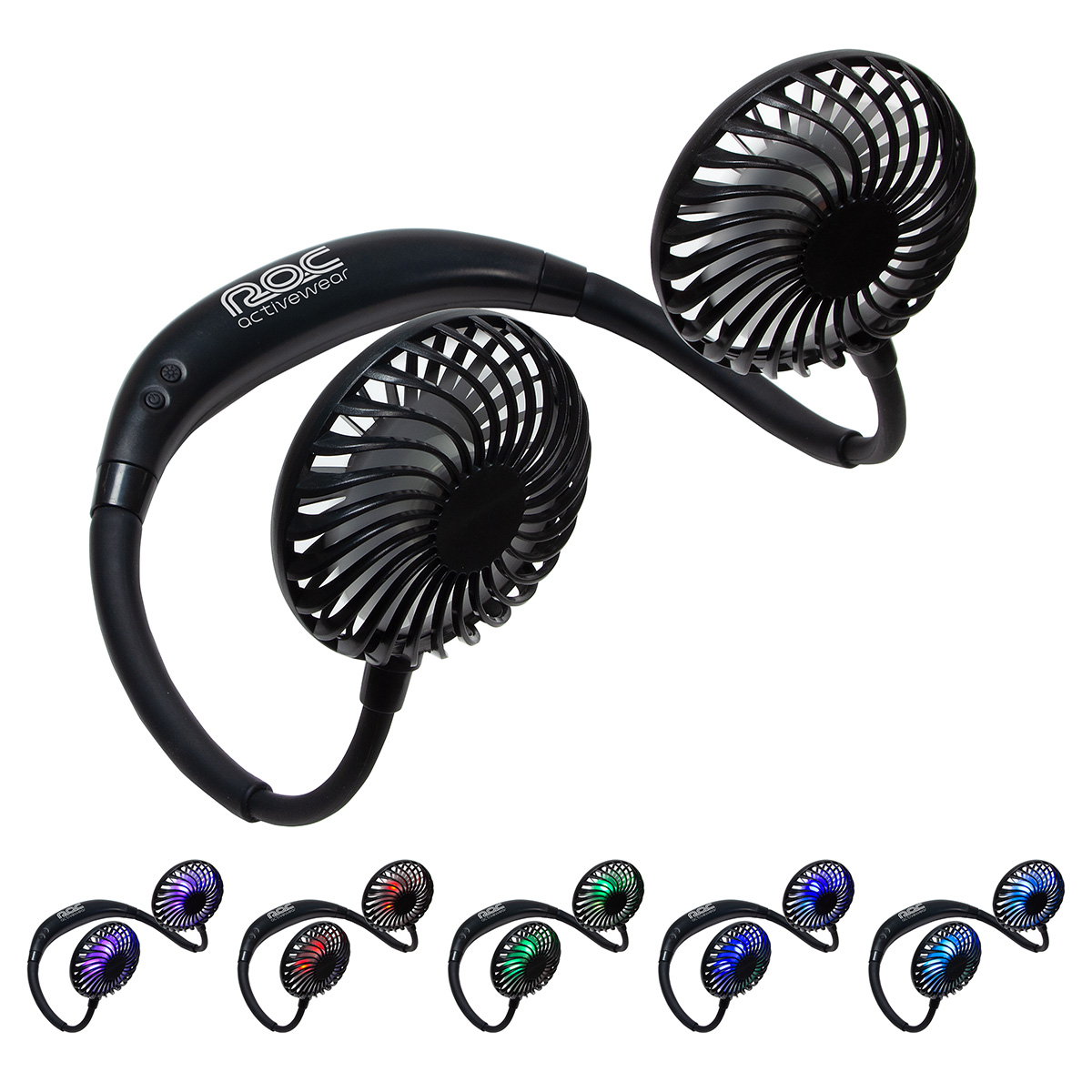 Dual Breeze Hands-Free Neck Fan with Mood Light 5