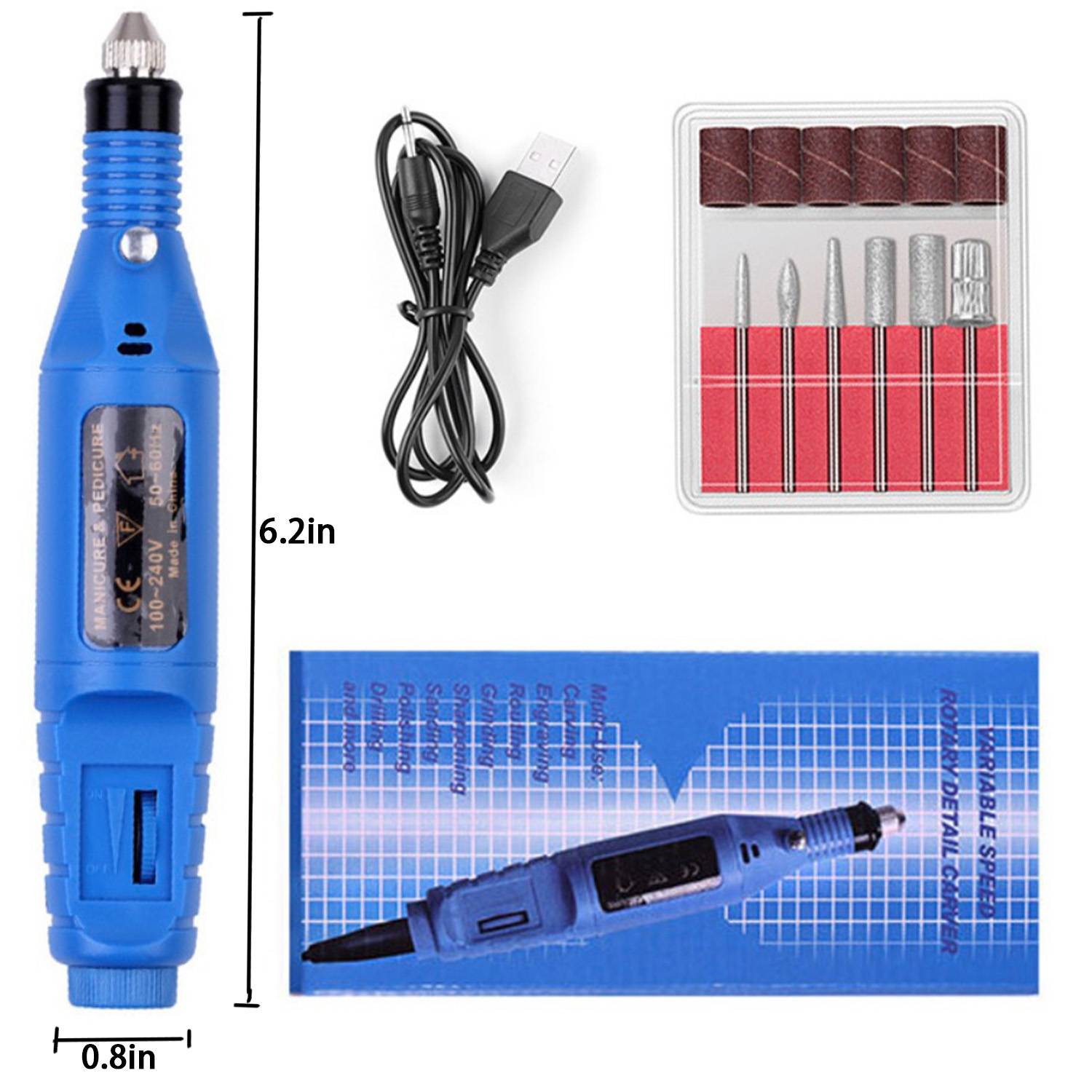Electric Nail Drill Polisher Kit 4