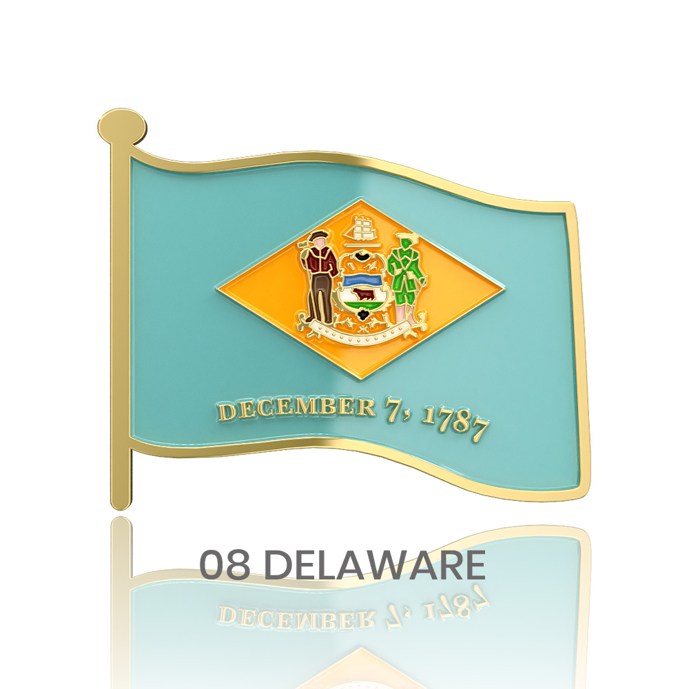 1" Stock Flag Pins 25