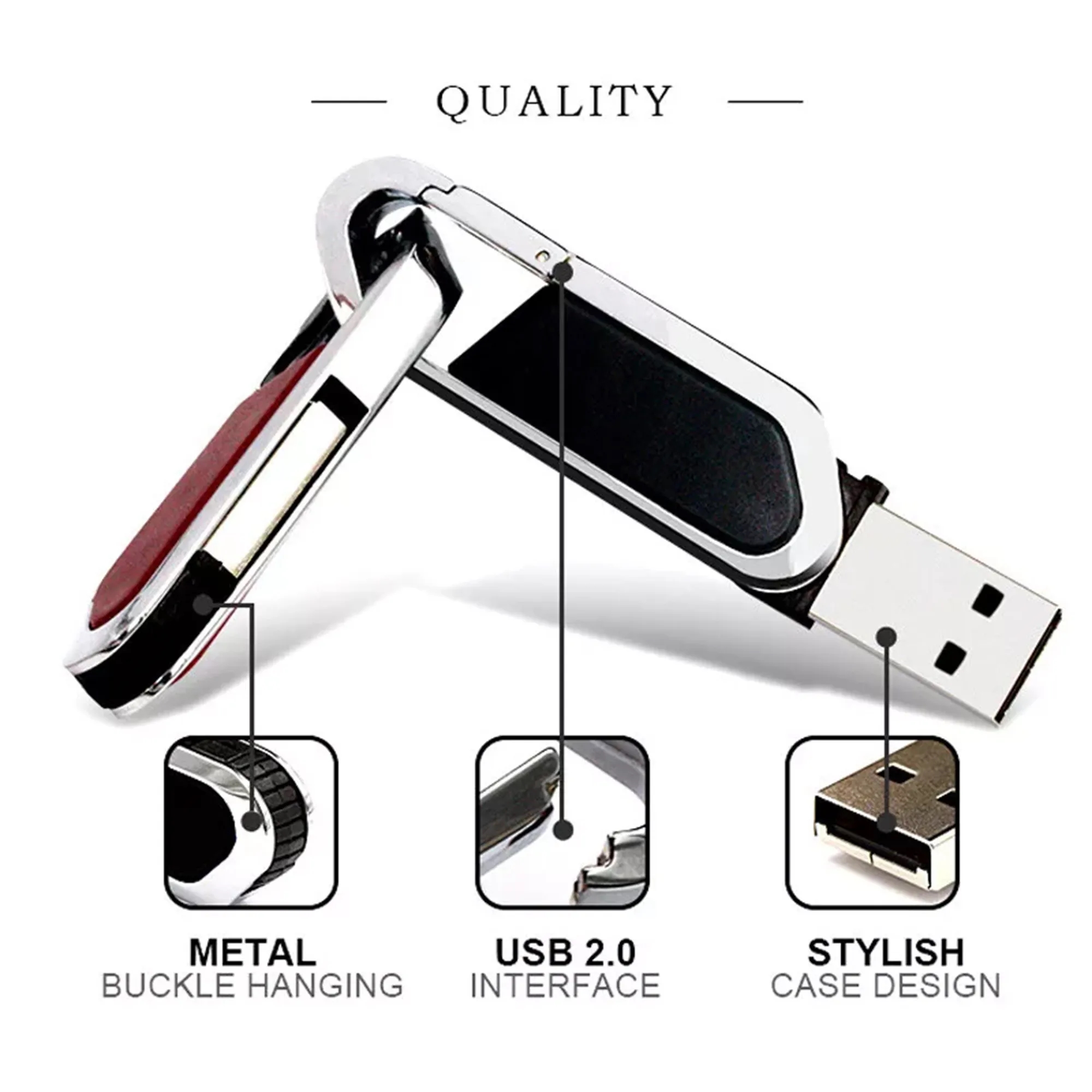 64GB Waterproof Metal Carabiner USB 3.0 Flash Drive 6