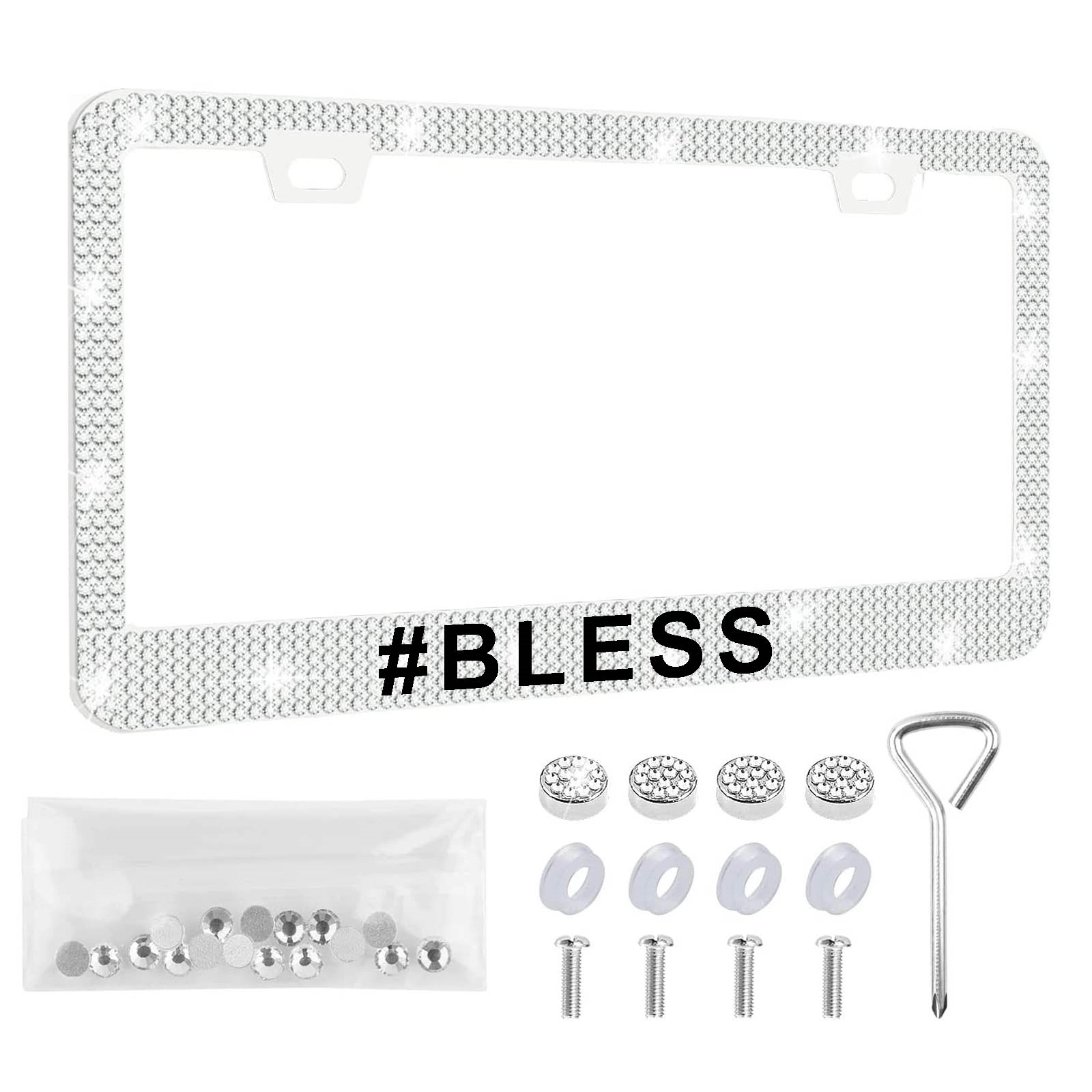 Rhinestone Car License Plate Frame Holder 1