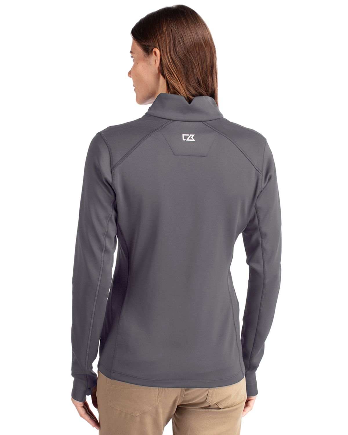 Cutter & Buck Traverse Recycled Smooth Stretch Womens Quarter Zip Pullover 4