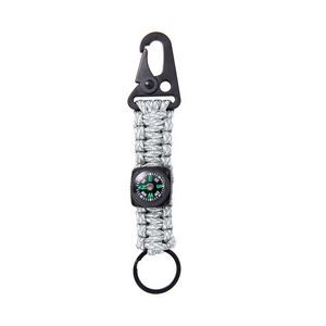 Handmade Paracord Survivor Rope Key Chain With Eagle Beak Carabiner 3