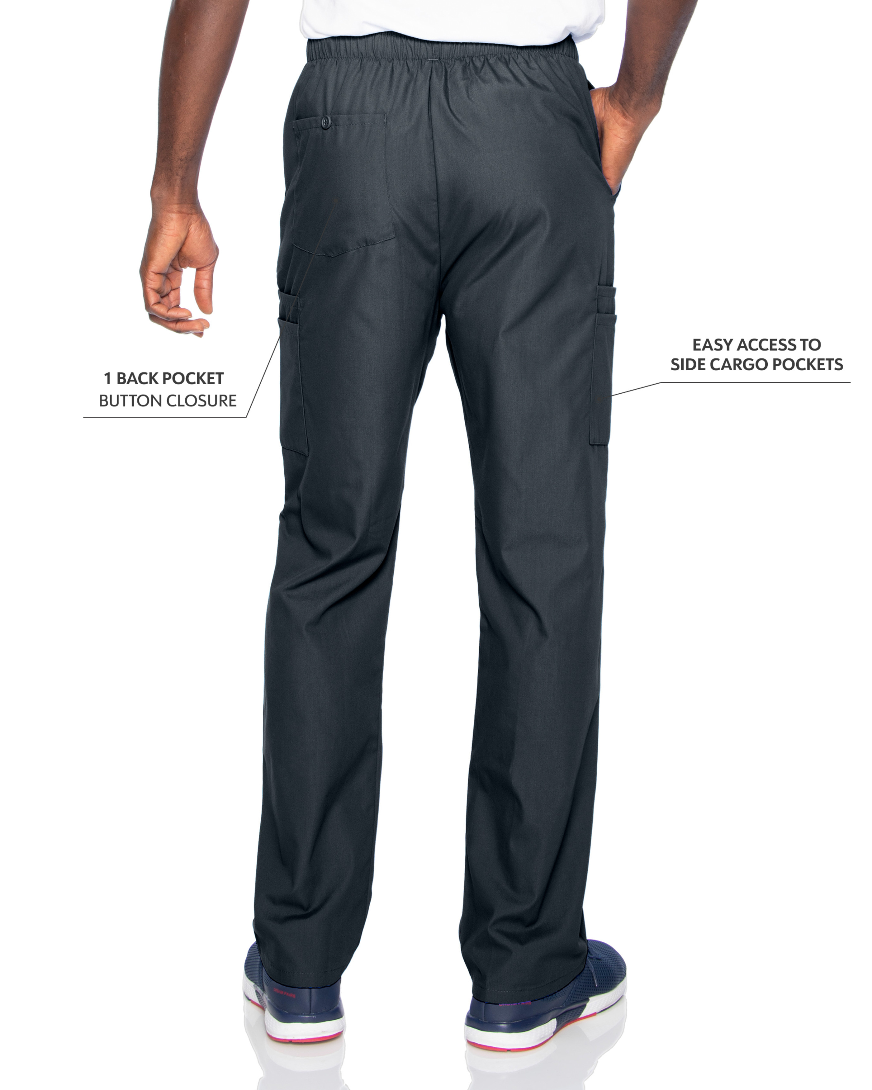 Landau - Essentials - Men's Seven-Pocket High-Rise Elastic Waist Cargo Pant 19