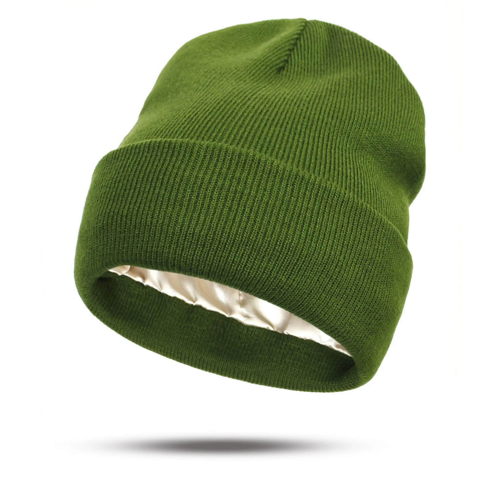 Satin Lined Knit Beanie Warm Soft Winter Hat 17
