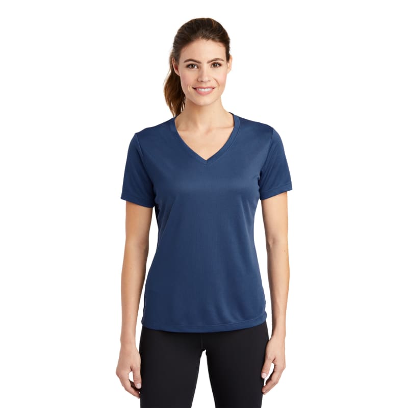 Sport-Tek Women's PosiCharge RacerMesh V-Neck Tee. 61
