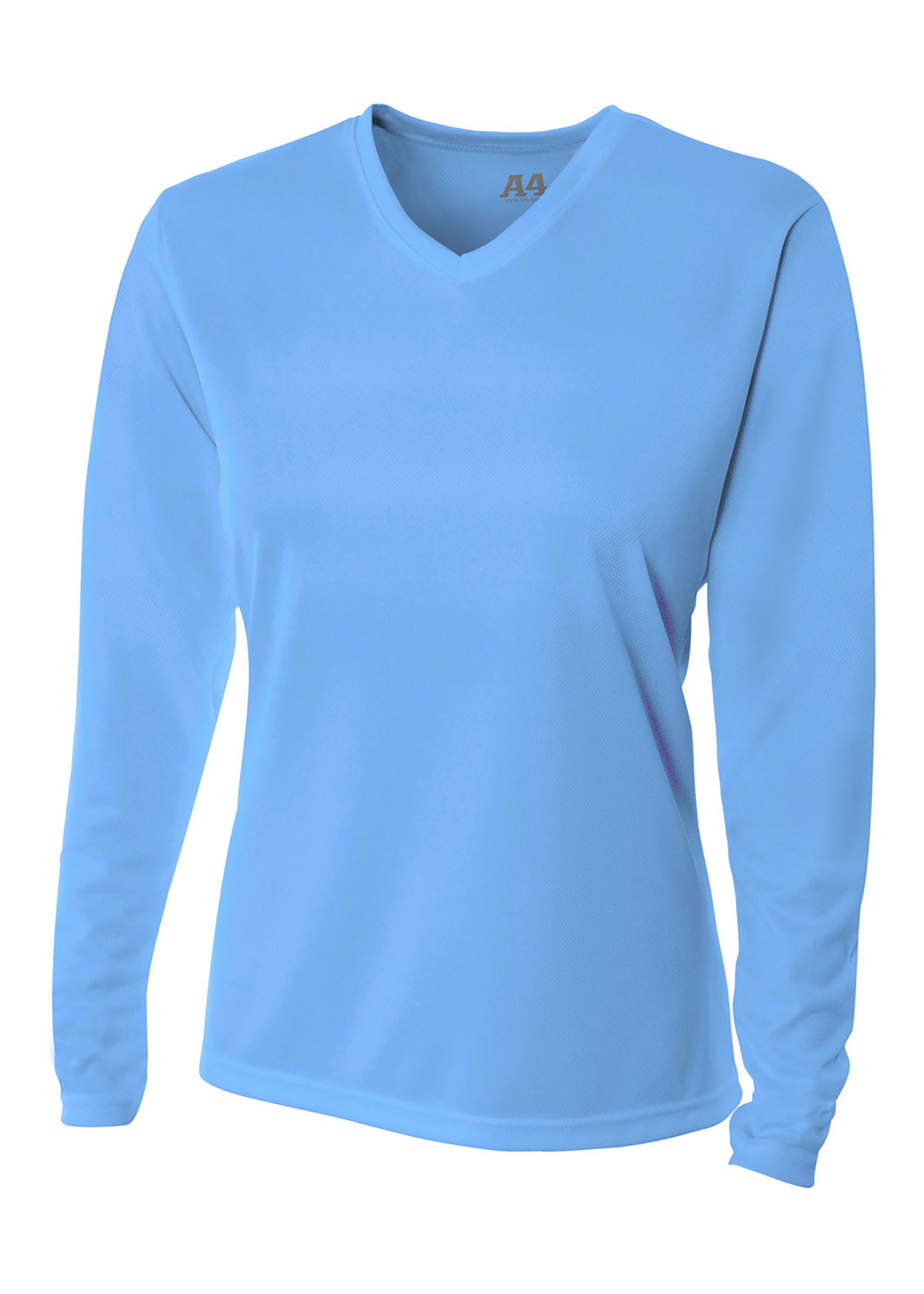 A4 Long Sleeve V-Neck Bird's Eye Mesh Tee 4