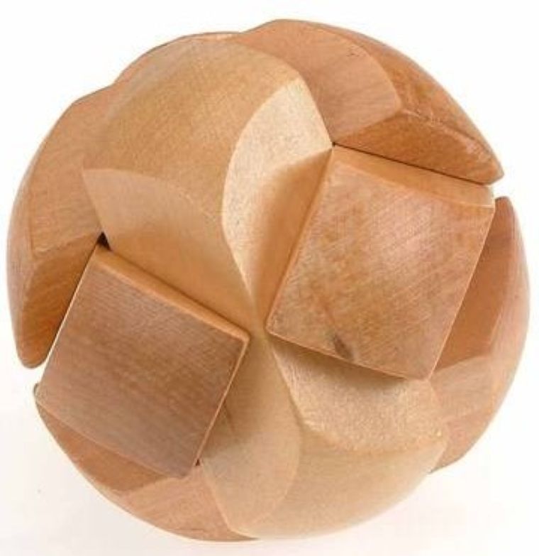 3" Wooden Soccer Ball Puzzle 2