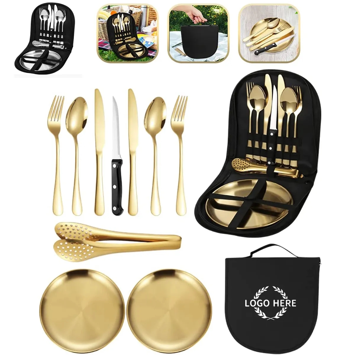 Outdoor Stainless Steel Tableware Set 3