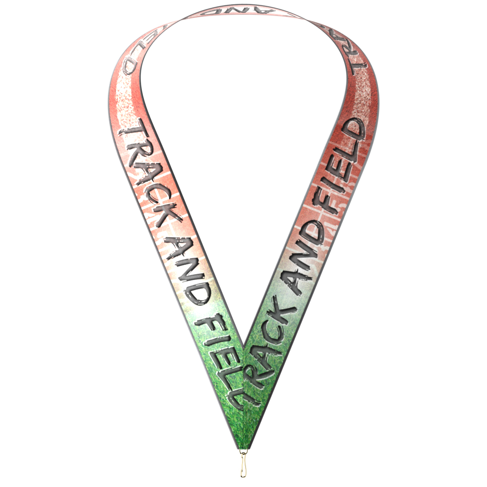 1-1/2" x 34" Sublimated Track & Field Neckband w/ Quick Clip 1