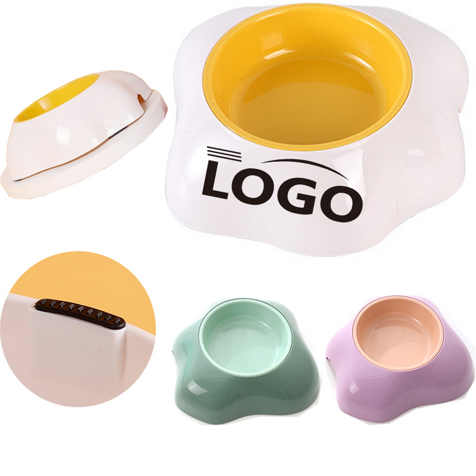 Anti-Knockover Cat And Dog Pet Feeding Bowl 8