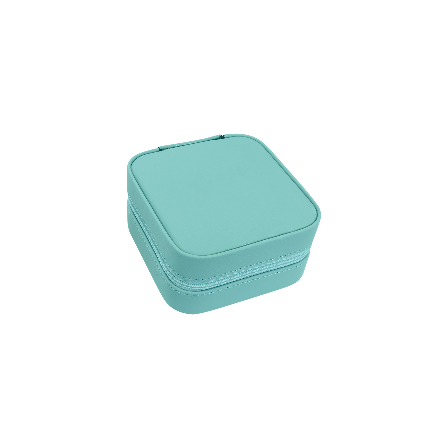 Teal Leatherette Travel Jewelry Box 4