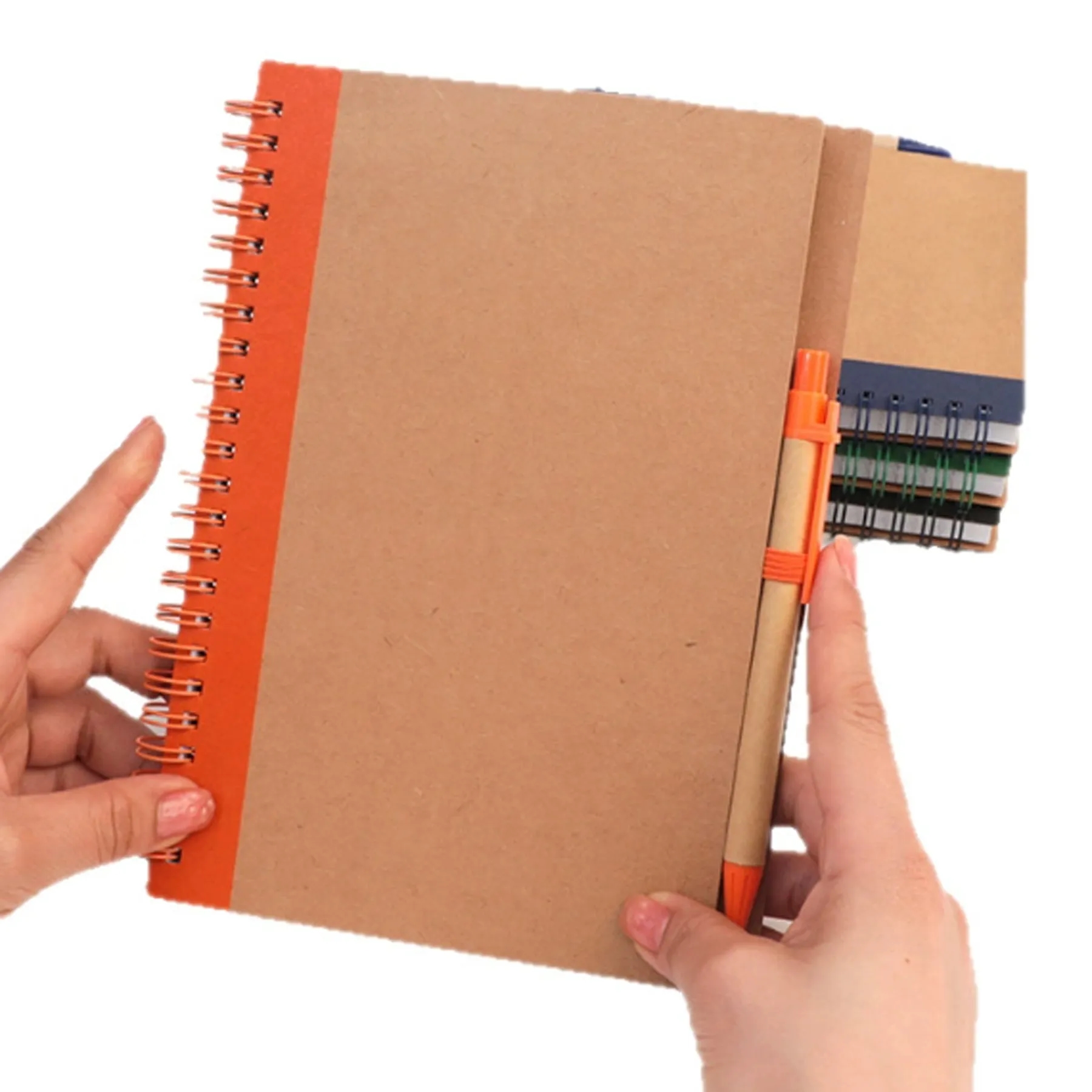 Lined Spiral Notebook With Ballpoint Pen 4