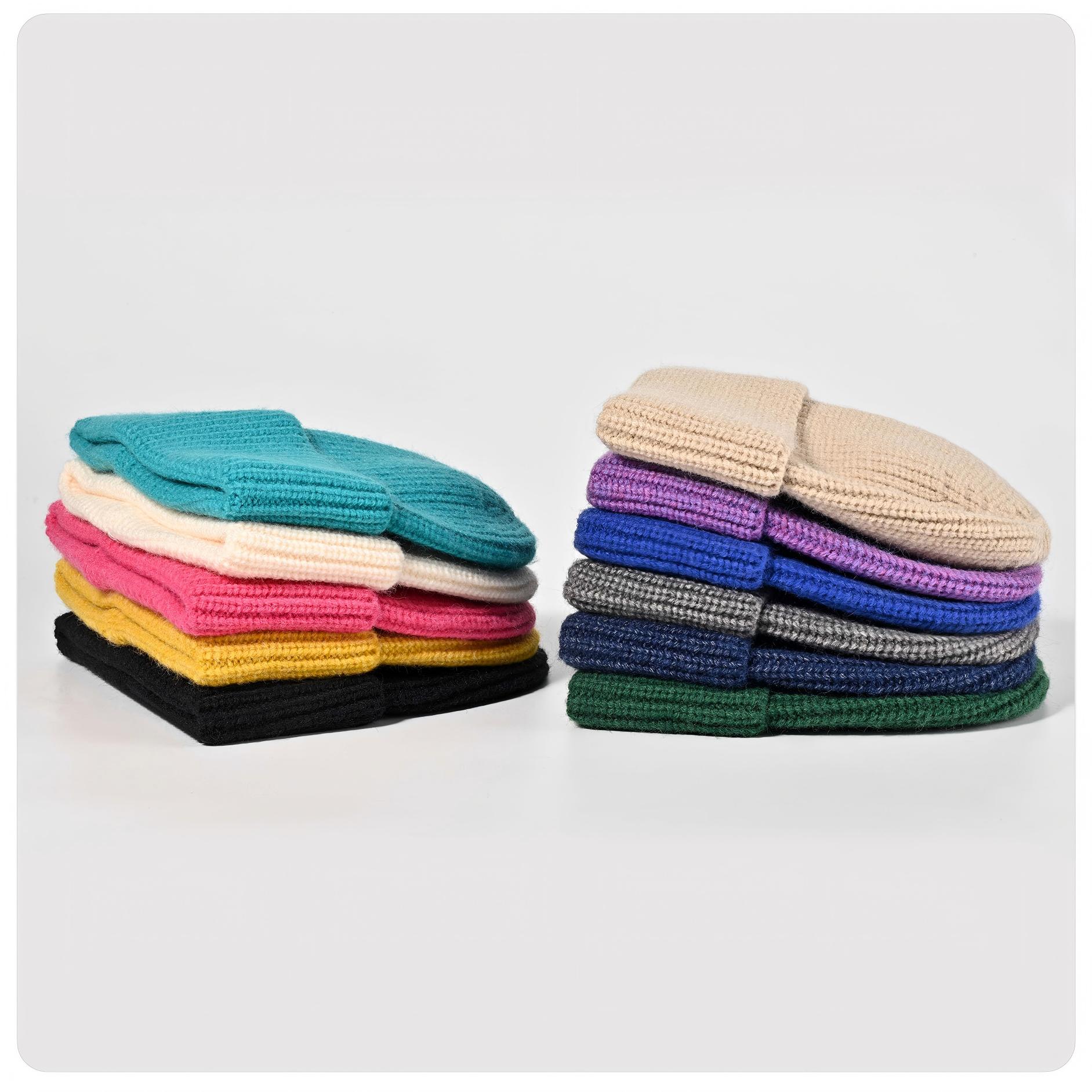 Custom Logo Embroidered Knit Cap (Autumn & Winter) 1