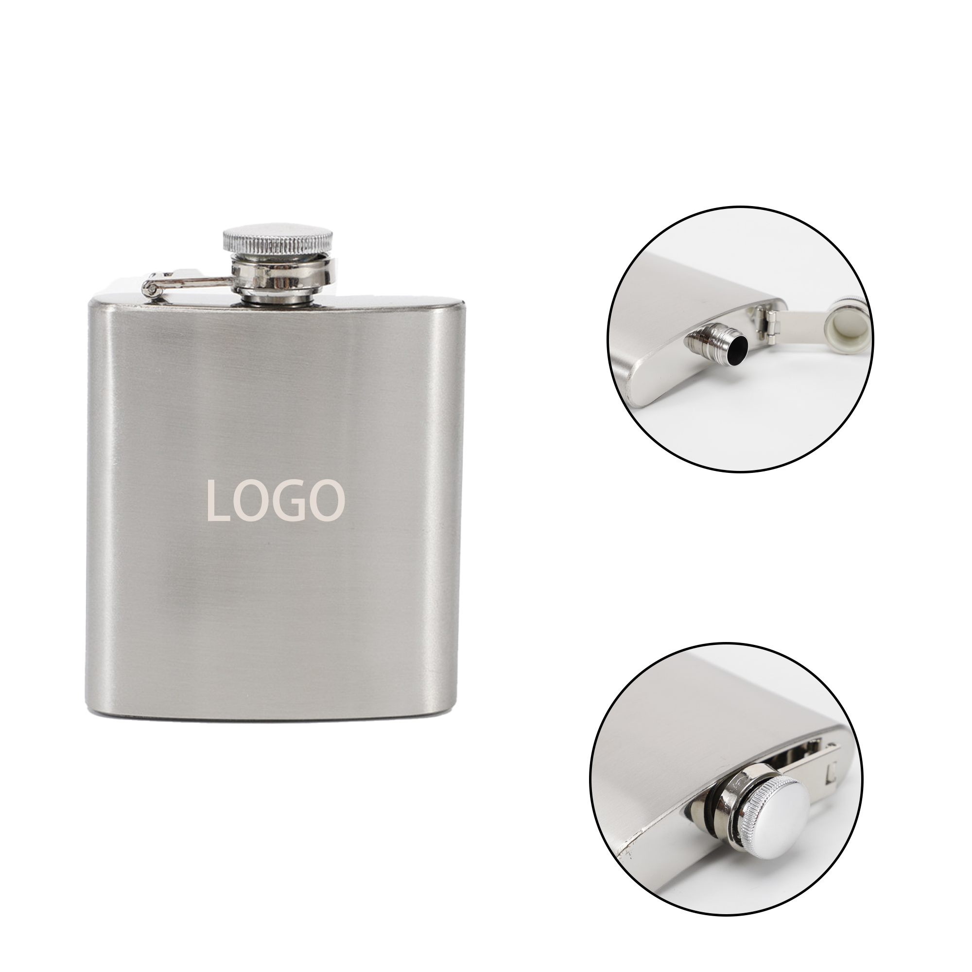 3oz Stainless Steel, custom water bottle with logo imprint 2