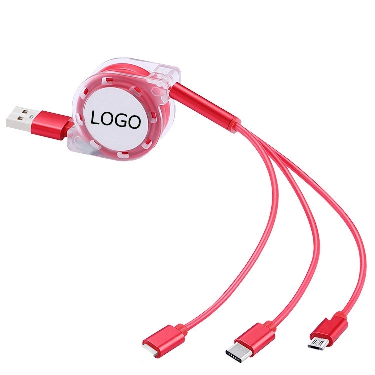 3 in 1 Multi USB Retracrable Charger Cable 5